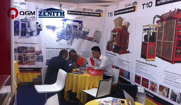 Máquina de blocos QGM ZENITH na 14ª Exposição Internacional de Materiais de Construção da Indonésia