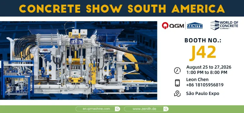 A Quangong Machinery será apresentada no Concrete Show em São Paulo, Brasil – junte-se a nós neste importante evento da indústria sul-americana.